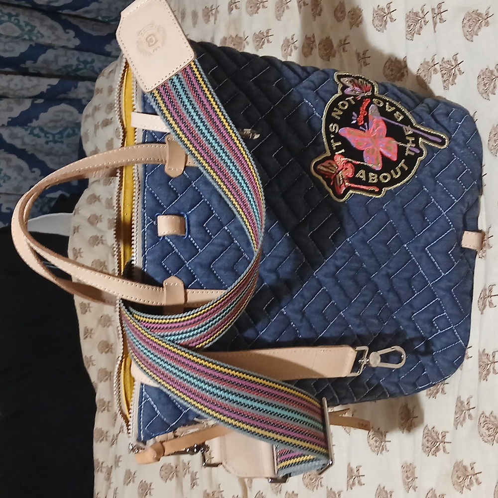 Consuela denim quilted sling bag!!!